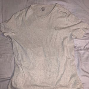 White polo ralph lauren v-neck t-shirt
